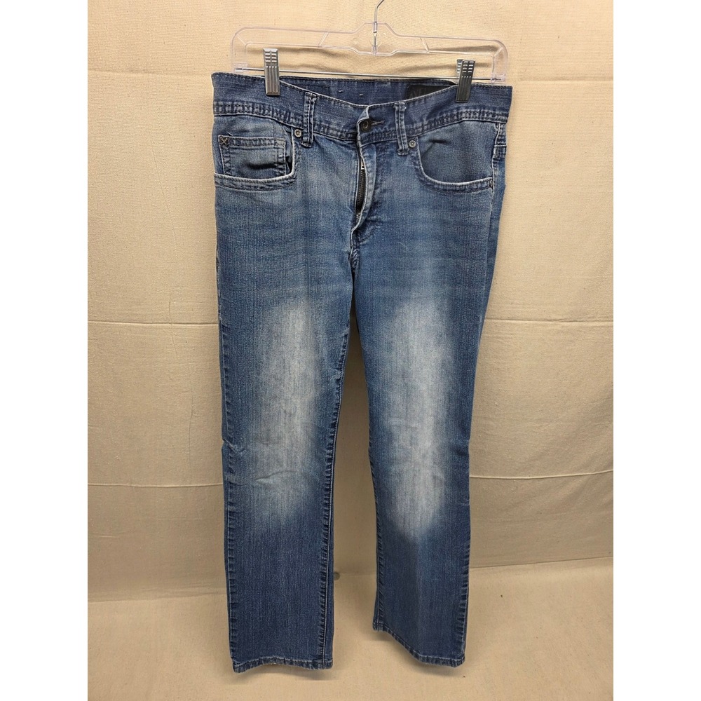 Axel Slim Straight Mens Jeans‎ 30x32 Medium Wash Blue Denim Stretch